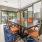 a dining room table with chairs around it