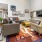 a living room with a fireplace
