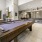a pool table in a room